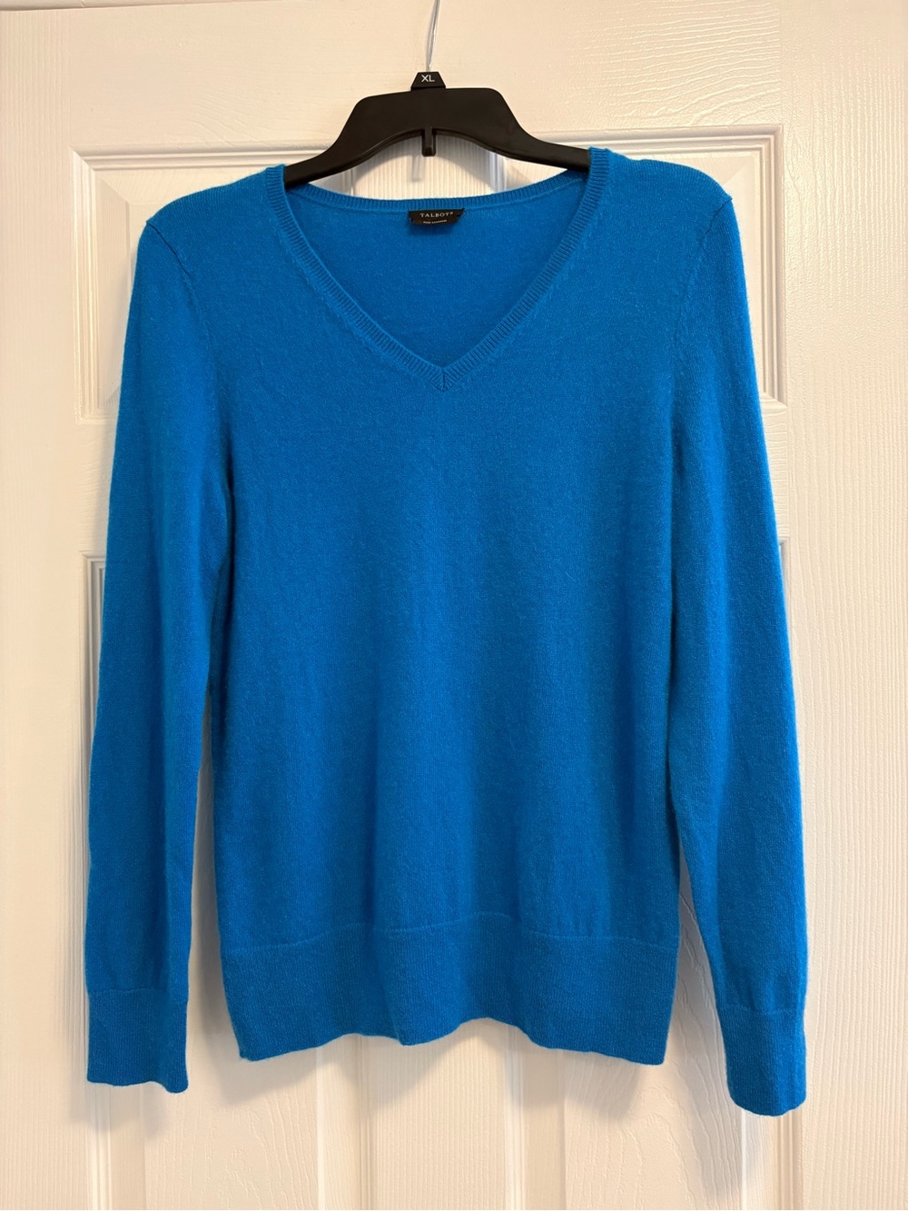 Talbots Women’s 100% cashmere V-Neck Sweater Turquoise Blue size S/M